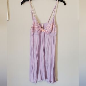 Victoria's Secret Purple and Pink Chemise with Lace Details